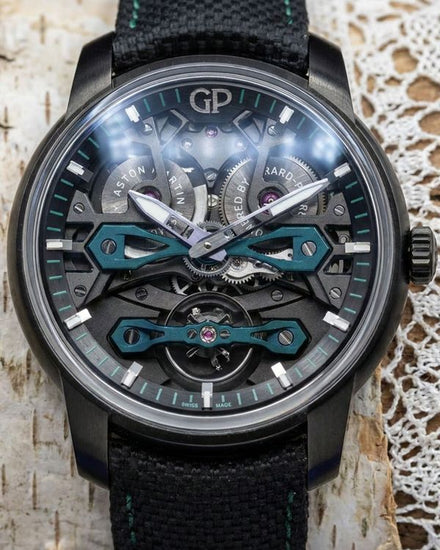 Girard Perregaux Bridges "Neo Bridges Aston Martin" L.E. 45MM Skeleton Dial Textile Strap (84000-21-3236-5CX)