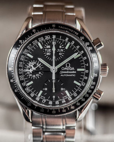 No Reserve - Omega Speedmaster Day-Date 39MM Black Dial Steel Bracelet (3520.50.00)