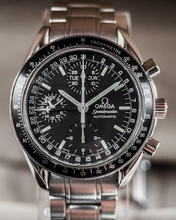 No Reserve - Omega Speedmaster Day-Date 39MM Black Dial Steel Bracelet (3520.50.00)
