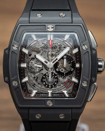 Hublot Spirit Of Big Bang "Black Magic" 42MM Skeleton Dial Rubber Strap (641.CI.0173.RX)