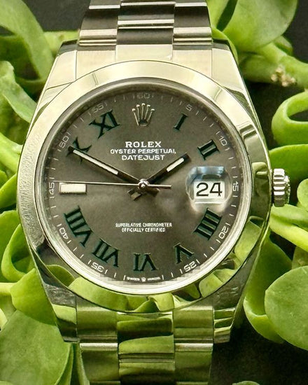 2021 Rolex Datejust "Wimbledon" 41MM Slate Dial Oyster Bracelet (126300)