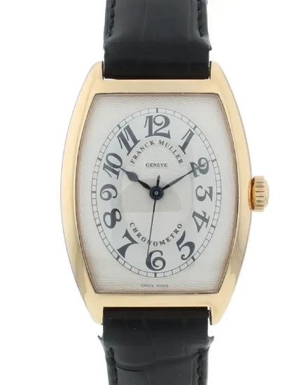 Franck Muller Chronometro 42MM Silver Dial Aftermarket Leather Strap (2852)