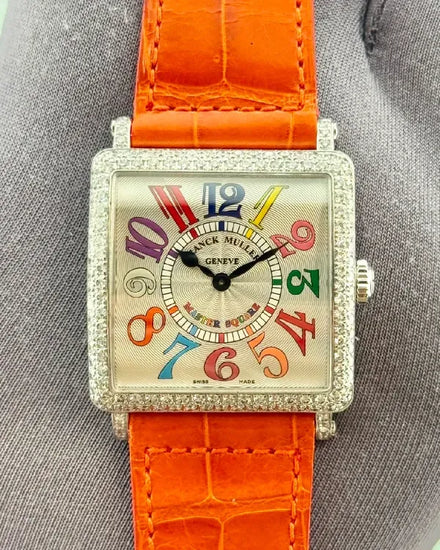 Franck Muller Master Square 40MM Quartz Silver Dial Leather Strap (6002 M QZ COL DRM V D)