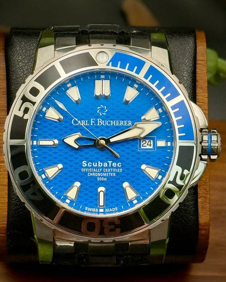 2026 Carl F. Bucherer Patravi ScubaTec 44.6MM Blue Dial Steel Bracelet (00.10632.23.53.21)
