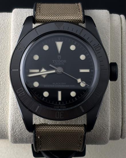 No Reserve - 2025 Tudor Black Bay Ceramic 41MM Black Dial Aftermarket Textile Strap (79210CNU)