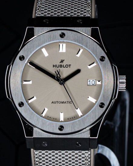 No Reserve - 2025 Hublot Classic Fusion 45MM Sunray Taupe Dial Textile Strap (511.NX.4610.NR.HEC25)