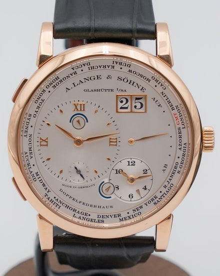 A. Lange & Söhne Lange 1 Timezone 41.9MM Silver Dial Leather Strap (116.032)