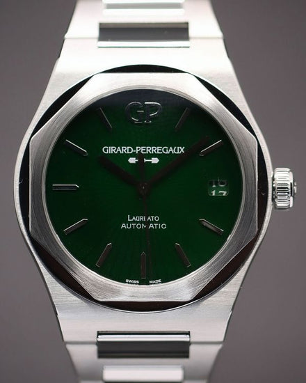 2024 Girard Perregaux Laureato “Eternity” L. E. 42MM Green Dial Steel Bracelet (81010-11-433-11A)