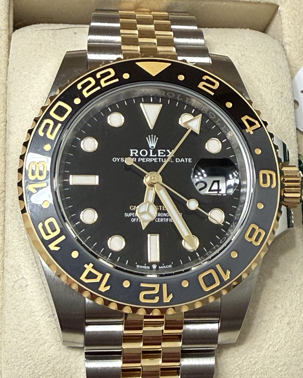 2026 Rolex GMT-Master II "Bumblebee" 40MM Black Dial Two-Tone Jubilee Bracelet (126713GRNR)
