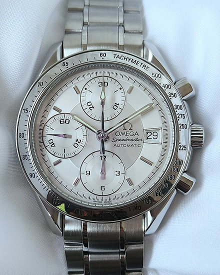 2018 Omega Speedmaster Date 39MM Silver Dial Steel Bracelet (3513.30.00)