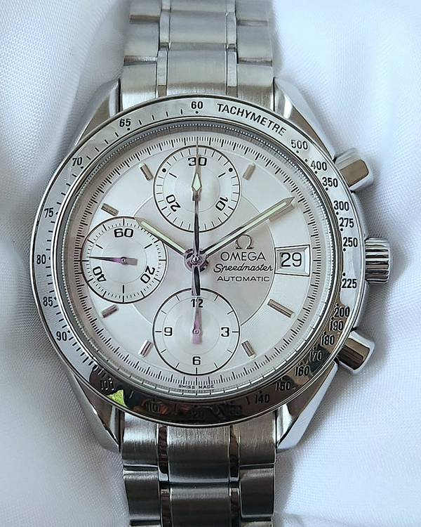 2018 Omega Speedmaster Date 39MM Silver Dial Steel Bracelet (3513.30.00)