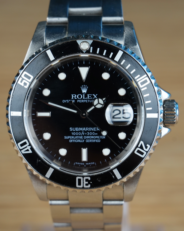 Rolex Submariner Date 40MM Black Dial Oyster Bracelet (16610)