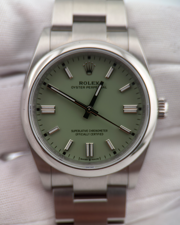 2025 Rolex Oyster Perpetual 36MM Pistachio Dial Oyster Bracelet (126000)
