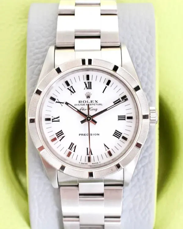 1993 Rolex Air-King Precision 34MM White Dial Oyster Bracelet (14010)