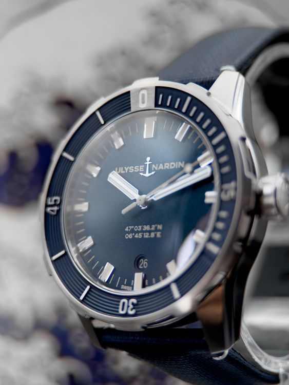 No Reserve - 2022 Ulysse Nardin Diver 42MM Blue Dial Textile Strap (8163-175/93)