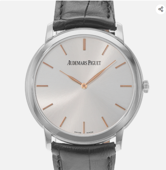 2012 Audemars Piguet Jules 41MM Silver Dial Leather Strap (15180B.OO.A002CR.01)