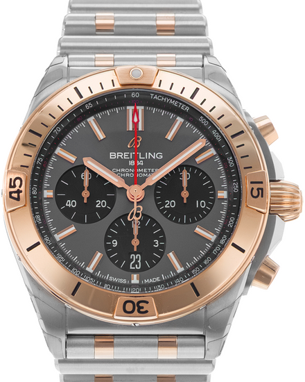 Breitling Chronomat B01 42MM Grey Dial Two-Tone Bracelet (UB0134)