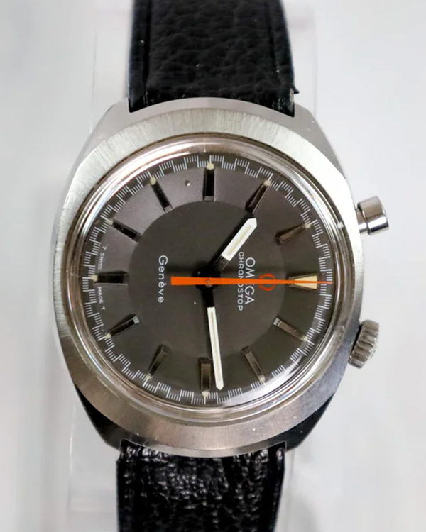 1967 Omega Seamaster Chronostop Driver 39MM Grey Dial Leather Strap (145.010)
