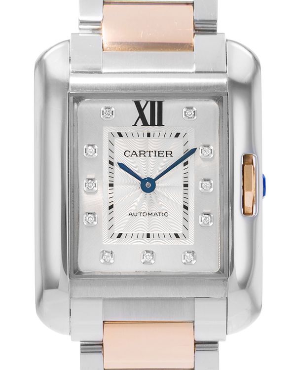 Cartier Tank Anglaise 29MM Silver Dial Two-Tone Bracelet (WT100034 3511)