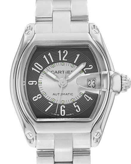 Cartier Roadster 38MM Grey "Tuxedo" Dial Steel Bracelet (W62001V3)