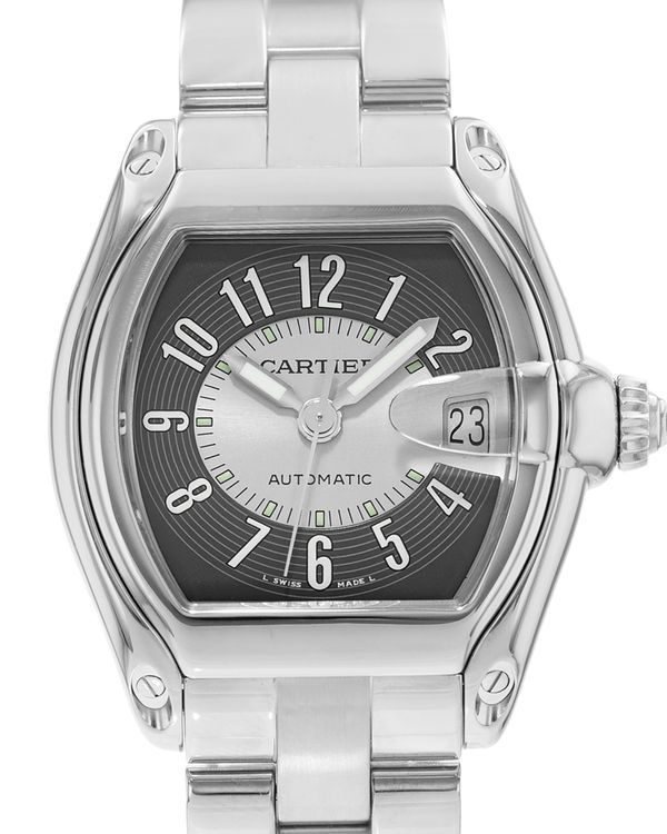 Cartier Roadster 38MM Grey "Tuxedo" Dial Steel Bracelet (W62001V3)