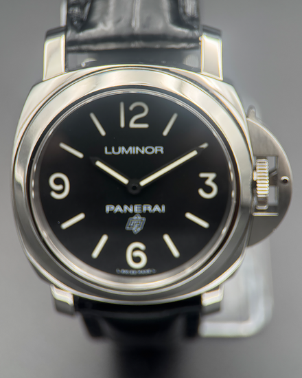 2019 Panerai Luminor Base Logo 44MM Black Dial Leather Strap (PAM00773)