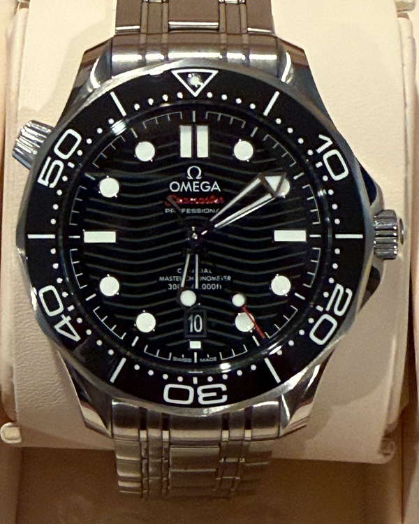 2021 Omega Seamaster Diver 300M 42MM Black Dial Steel Bracelet (210.30.42.20.01.001)