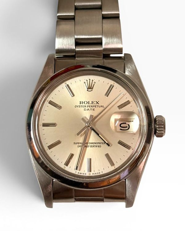 Rolex Oyster Perpetual Date 34MM Champagne “Tropical” Dial Oyster Bracelet (1500)
