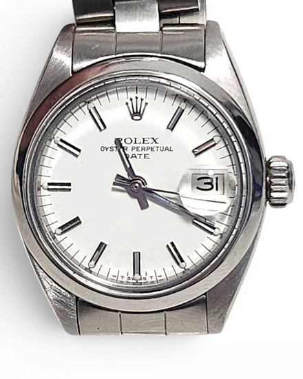 Rolex Oyster Perpetual Lady Date 26MM White Dial Oyster Bracelet (6917)