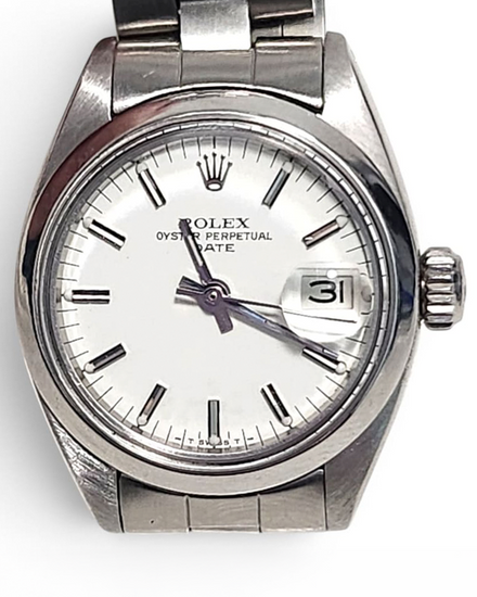 Rolex Oyster Perpetual Lady Date 26MM White Dial Oyster Bracelet (6916)