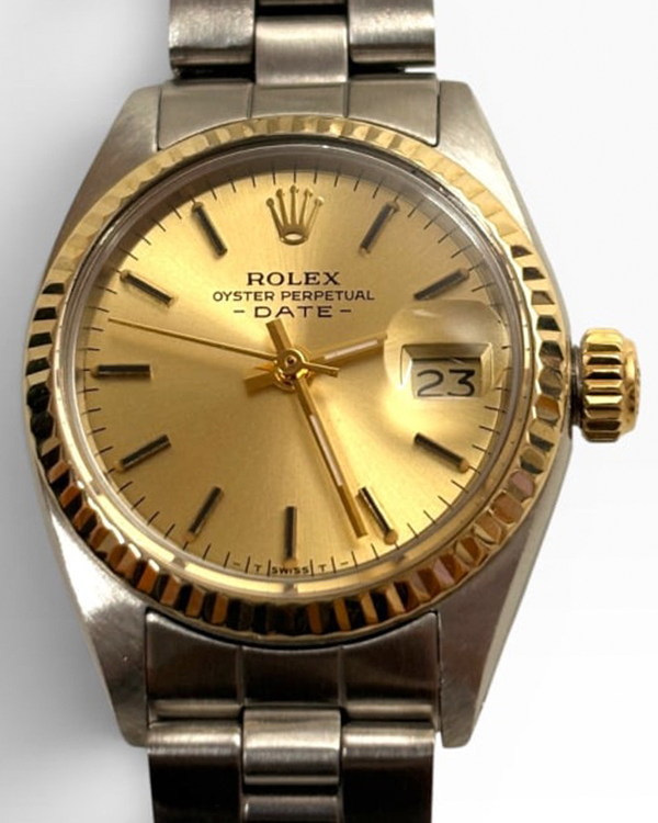 Rolex Oyster Perpetual Lady Date 26MM Champagne Dial Oyster Bracelet (6917)