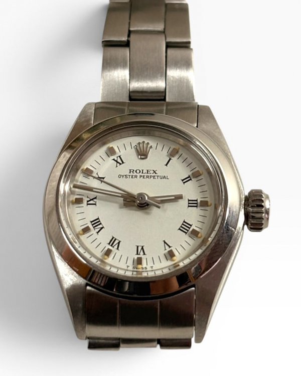 Rolex Oyster Perpetual Lady 26MM White Dial Oyster Bracelet (6718)