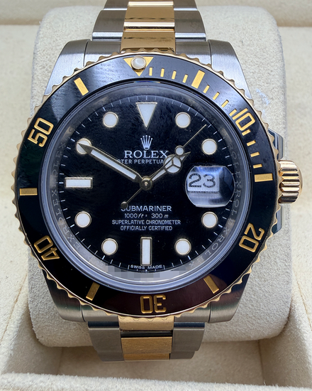 2016 Rolex Submariner Date 40MM Black Dial Two-Tone Oyster Bracelet (116613LN)