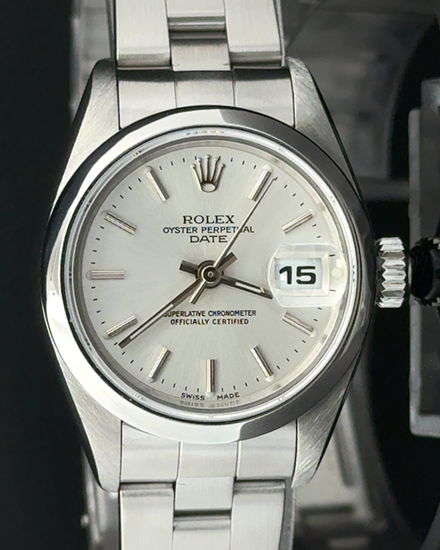 2001 Rolex Oyster Perpetual Lady Date 26MM Silver Dial Oyster Bracelet (79160)