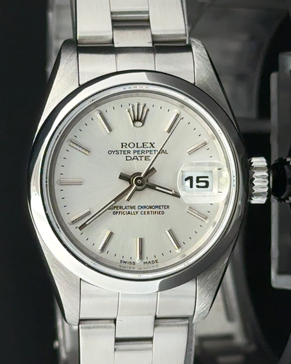 2001 Rolex Oyster Perpetual Lady Date 26MM White Dial Oyster Bracelet (79160)