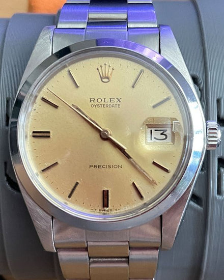 1981 Rolex Oyster Precision Date 34MM Champagne Dial Oyster Bracelet (6694)