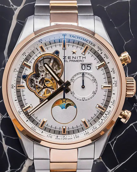 Zenith El Primero Chronomaster 45MM Silver Dial Two-Tone Bracelet (51.2160.4047/01.M2160)