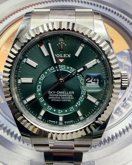 2026 Rolex Sky-Dweller 42MM Green Dial Oyster Bracelet (336934)