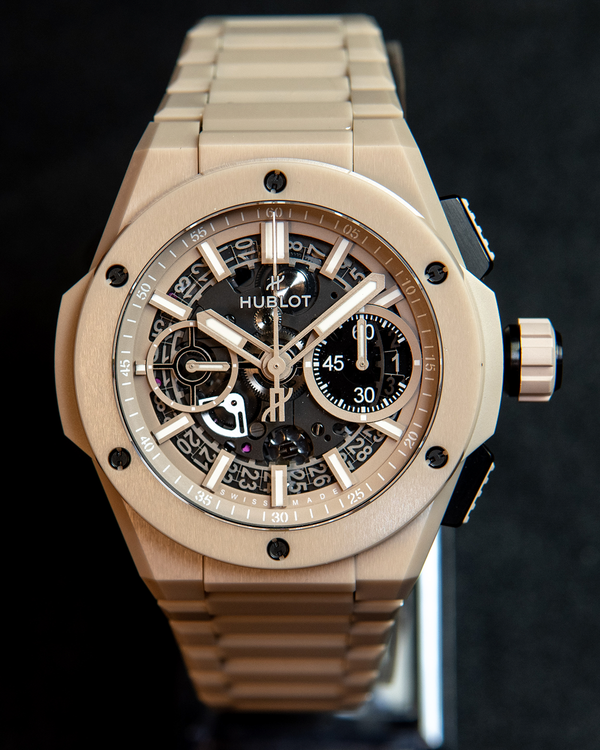 2026 Hublot Big Bang Integrated Beige L.E. 42MM Skeleton Dial Ceramic Bracelet (451.CZ.4620.CZ)