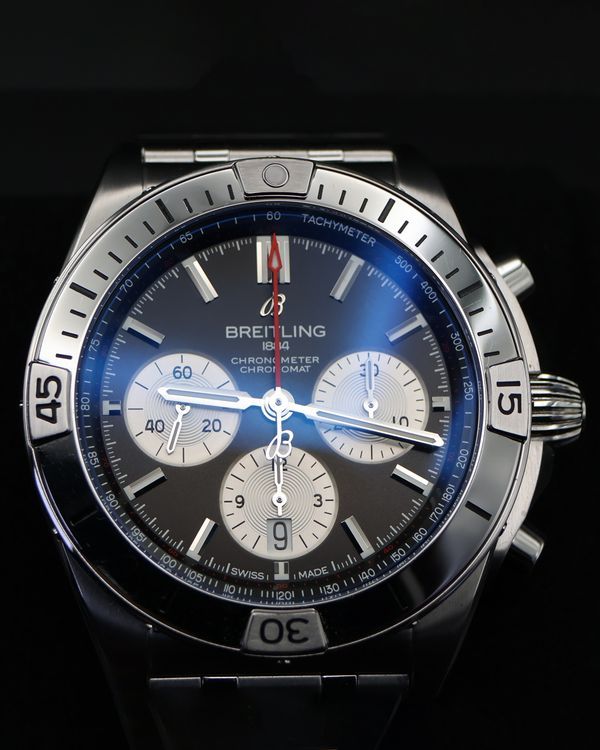 No Reserve - 2020 Breitling Chronomat B01 42MM Black Dial Steel Bracelet (AB0134101B1A1)