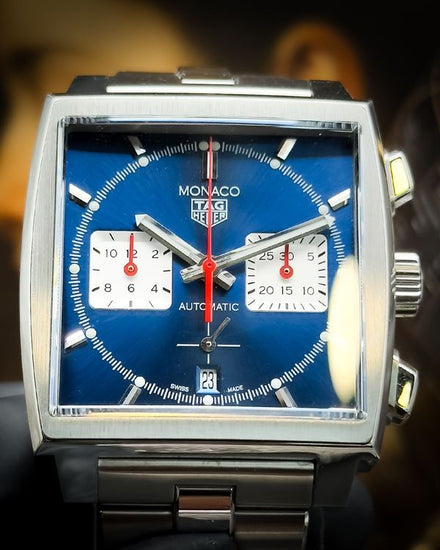 2024 Tag Heuer Monaco Calibre Heuer 02 39MM Blue Dial Steel Bracelet (CBL2111.BA0644)