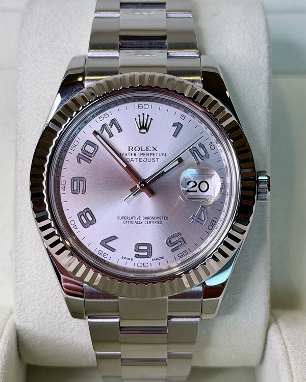 No Reserve - 2016 Rolex Datejust II 41MM Silver Dial Oyster Bracelet (116334)