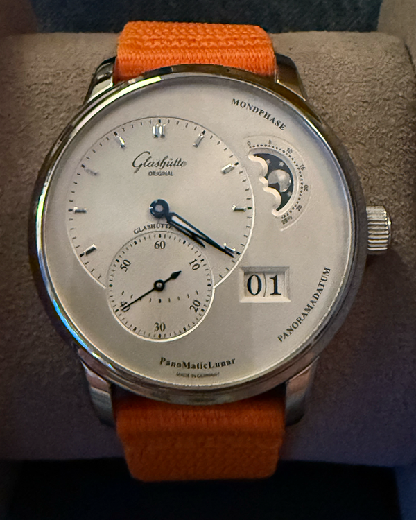 2024 Glashütte Original PanoMaticLunar 40MM Silver Dial Leather Strap (1-90-02-42-32-50)