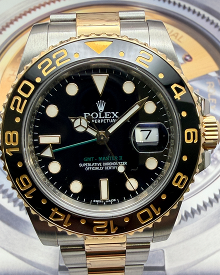 2014 Rolex GMT-Master II 40MM Black Dial Two-Tone Oyster Bracelet (116713LN)