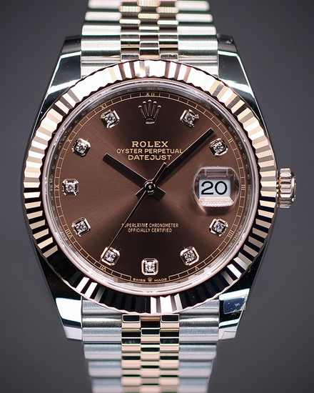 2026 Rolex Datejust 41MM Chocolate Diamond Dial Two-Tone Jubilee Bracelet (126331)