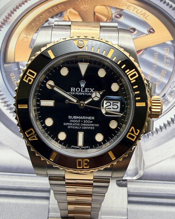 2017 Rolex Submariner Date 40MM Black Dial Two-Tone Oyster Bracelet (116613LN)