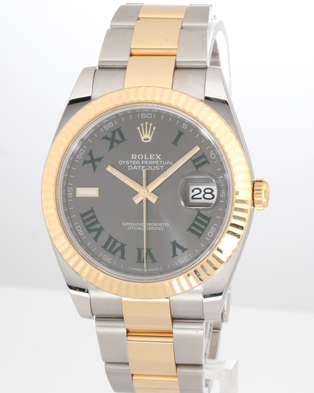 2025 Rolex Datejust "Wimbledon" 41MM Slate Dial Two-Tone Oyster Bracelet (126333)