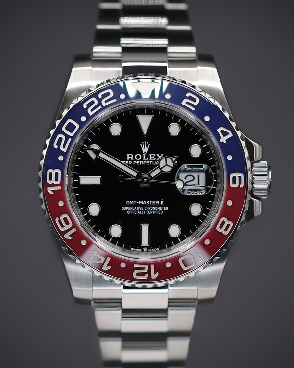 2025 Rolex GMT-Master II "Pepsi" 40MM Black Dial White Gold Oyster Bracelet (126719BLRO)