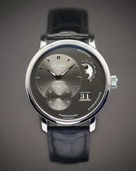 2024 Glashütte Original PanoMaticLunar 40MM Grey Dial Leather Strap (1-90-02-43-32-05)