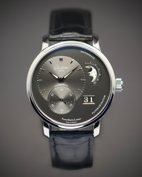 2024 Glashütte Original PanoMaticLunar 40MM Grey Dial Leather Strap (1-90-02-43-32-05)